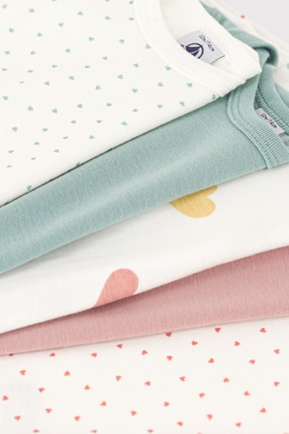 5 bodys - Ecru, vieux rose et vert menthe