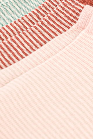 3 paires de chaussettes - Rouge brique, vert d’eau et rose