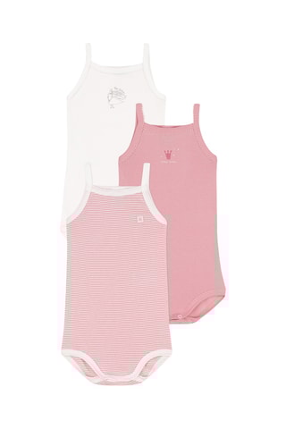 3 bodys - Blanc et rose