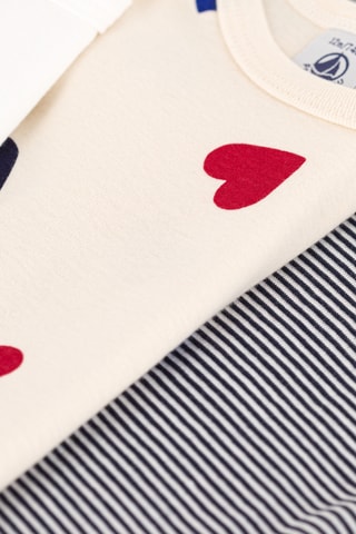 3 bodys - Blanc et beige