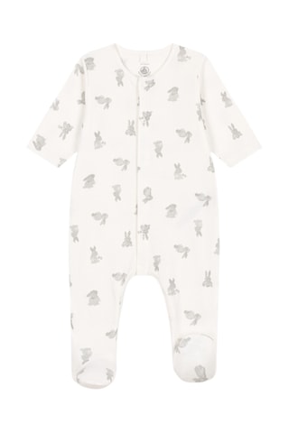 Grenouillère - Blanc et gris foncé