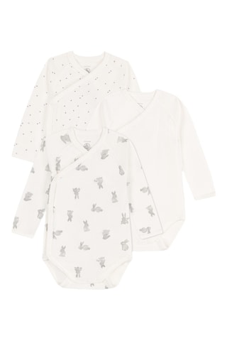 3 bodys - Blanc et gris foncé