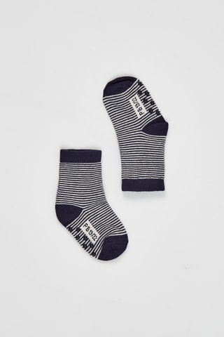 Chaussettes antidérapantes - Bleu marine et blanc