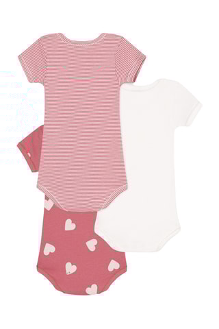 3 bodys - Rouge et blanc