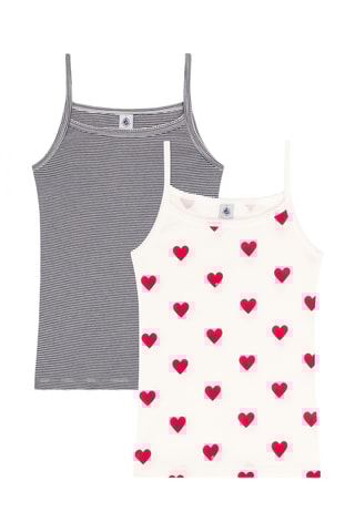 2 débardeurs - Noir et blanc