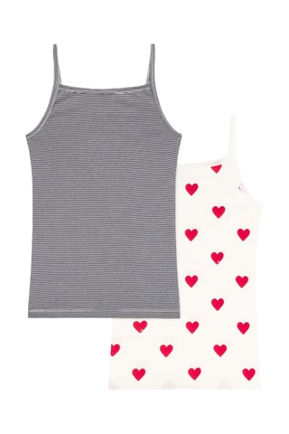 2 débardeurs - Noir et blanc