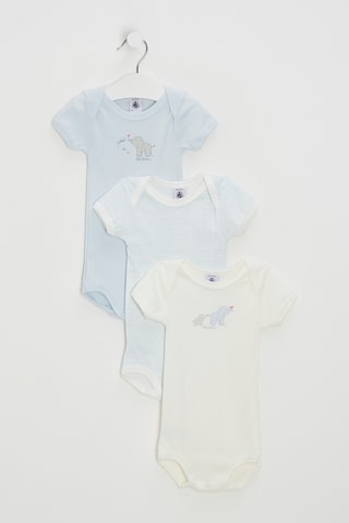 3 bodys - Ciel et blanc