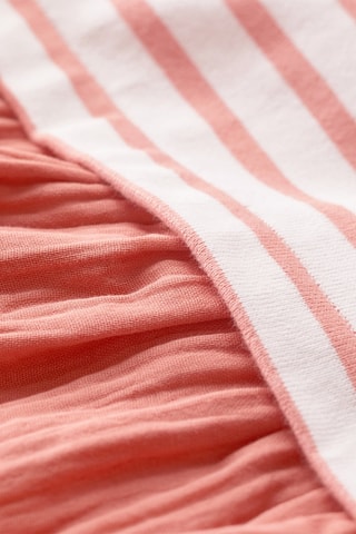 Robe à manches courtes Rose et blanc