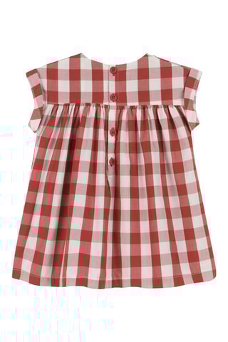 Robe à manches courtes Rouge et blanc