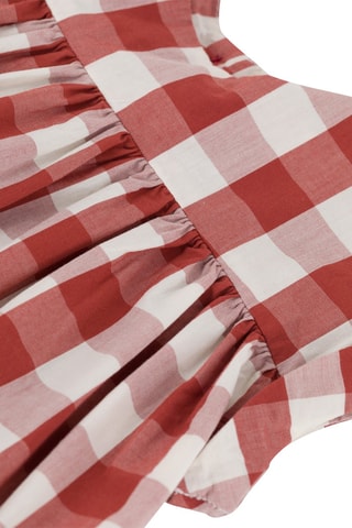 Robe à manches courtes Rouge et blanc