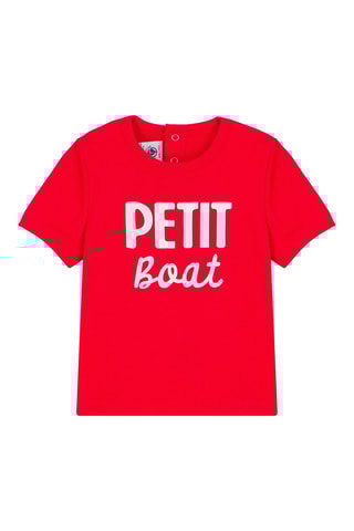 T-shirt à manches courtes Rouge et blanc