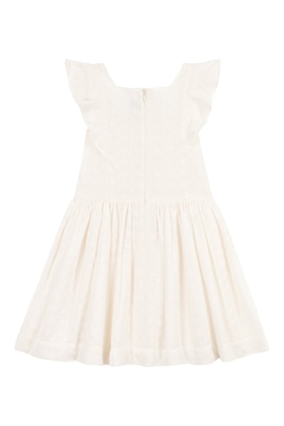 Robe à bretelles volantées Blanc