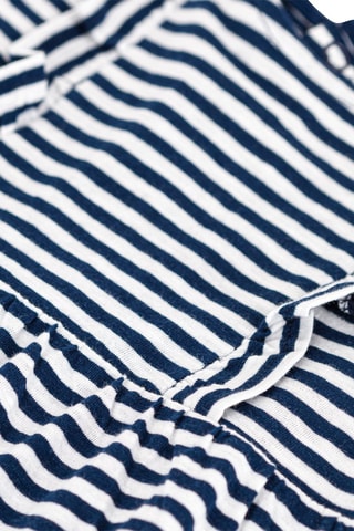 Robe à manches courtes. Bleu et blanc