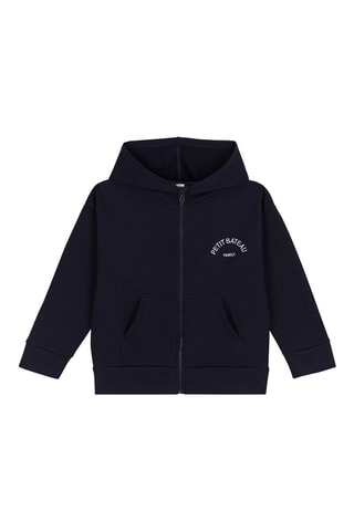 Sweat à capuche. Bleu