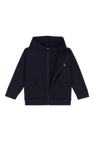 Sweat à capuche. Bleu