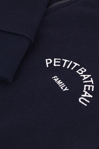 Sweat à capuche. Bleu