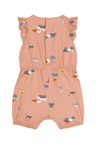 Combinaison à manches volantées. Rose