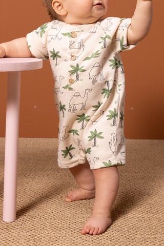 Combinaison à manches courtes. Blanc