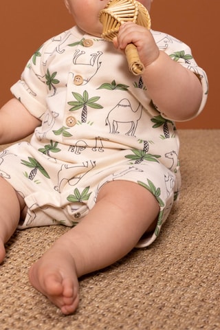 Combinaison à manches courtes. Blanc