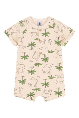 Combinaison à manches courtes. Blanc