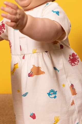 Robe à manches courtes. Beige