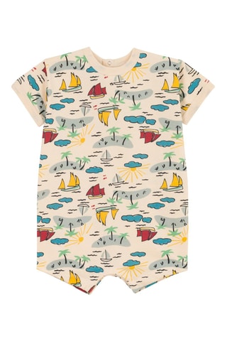 Combinaison à manches courtes. Beige