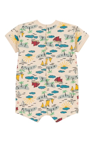 Combinaison à manches courtes. Beige