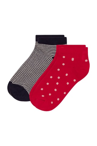2 paires de chaussettes. Rouge et noir