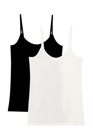 2 débardeurs - Noir et blanc