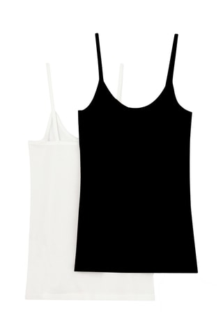 2 débardeurs - Noir et blanc