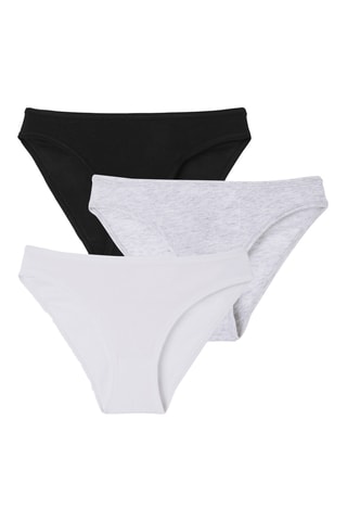 3 culottes - Noir et gris chiné