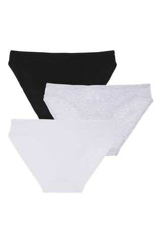 3 culottes - Noir et gris chiné