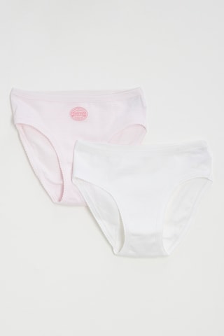 2 culottes - Blanc et rose poudré