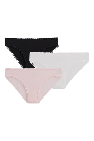 3 culottes - Rose et blanc