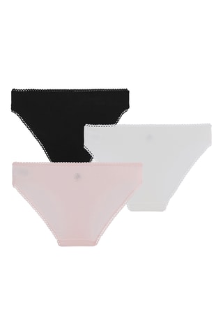 3 culottes - Rose et blanc