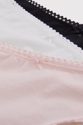 3 culottes - Rose et blanc