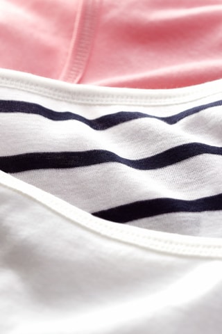 3 culottes - Blanc et rose