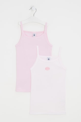 2 débardeurs - Rose et rose poudré