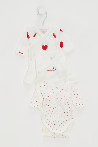 3 bodys - Blanc et rouge