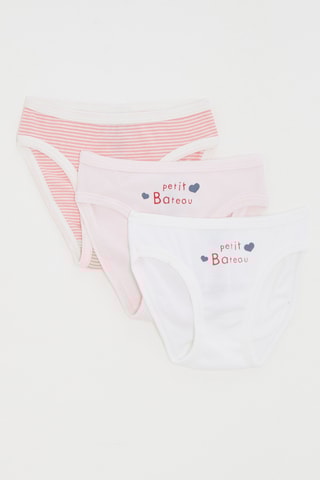 3 culottes - Rouge et blanc