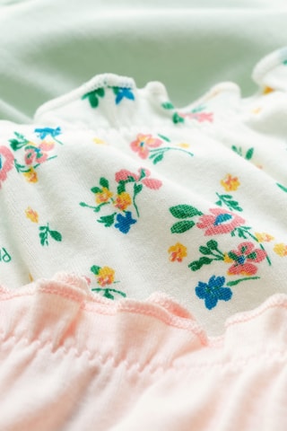 3 culottes - Vert d’eau et rose