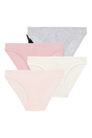 5 culottes - Gris chiné et noir