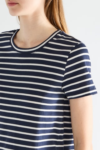 T-shirt - Bleu marine et blanc