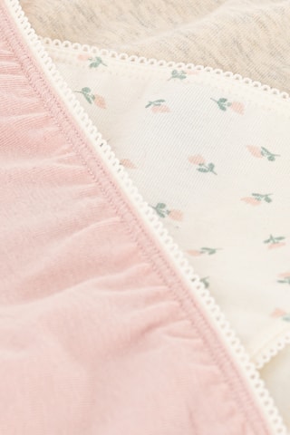 3 culottes - Rose, blanc et gris chiné