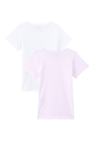 2 t-shirts - Blanc et rose