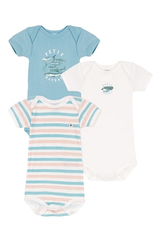 3 bodys - Ciel et blanc