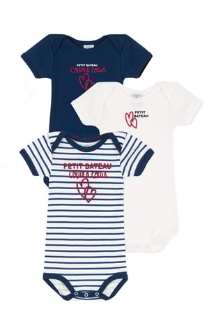 3 bodys - Blanc et bleu marine