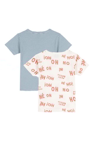 2 t-shirts - Bleu marine et blanc