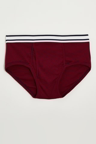 Slip - Bordeaux et blanc