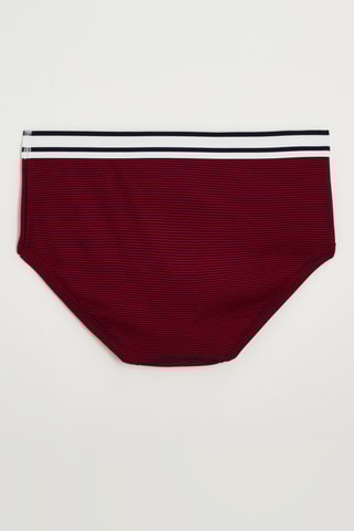 Slip - Bordeaux et blanc